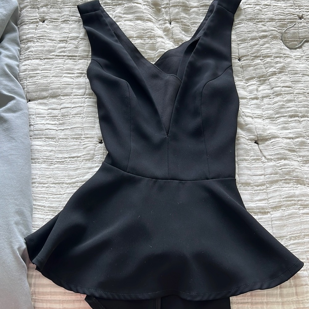 Lovers and friends peplum open back top